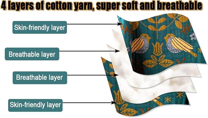 MSGKV Boho Throw Blanket 100% Cotton Blankets for Bed Couch 60''x80'', Soft Summer Blanket Travel Boho Quilt Muslin Blanket Home Decor Farmhouse Warm Throws Gifts for Women Mom