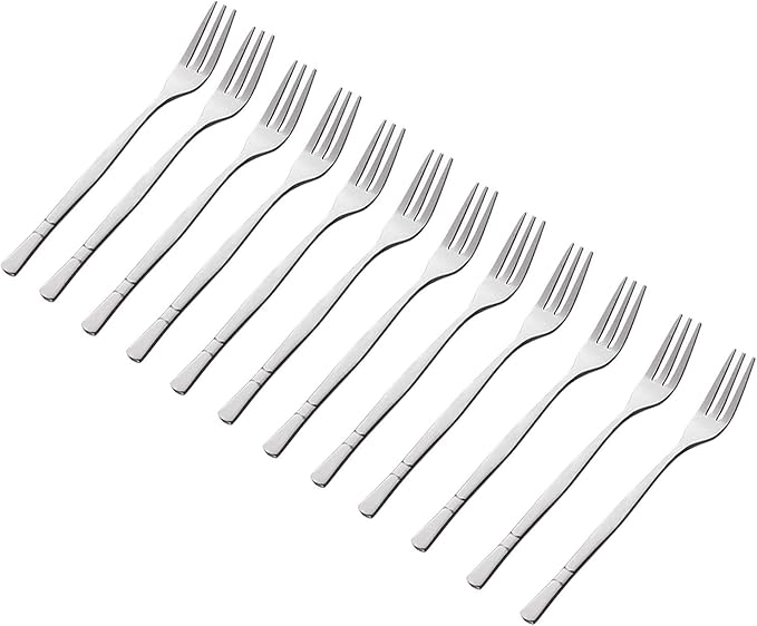 Crab Stainless Steel Forks,Escargot Fork 3 Prong Tasting Appetizer Forks Portable Cocktail Salad Fruit Forks for Party Travel,Set of 12, 5 Inches (12 Pcs)
