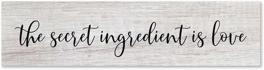 Generic Funny Wood Sign The Secret Ingredient is Love Rustic Wooden Hanging Sign Home Farmhouse Kitchen Wall Decoration 16 x 4 Inch