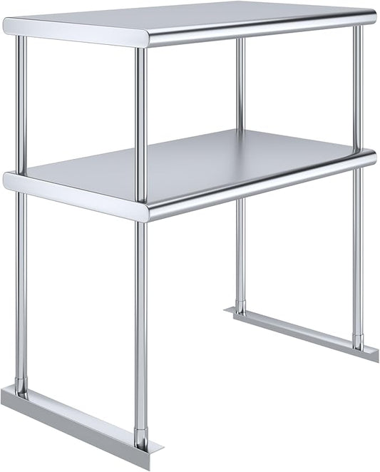 AmGood Double OverShelf Stainless Steel NSF - Many (30" Long x 18" Deep)