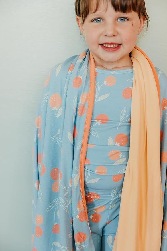 Copper Pearl Jumbo 3-Layer Baby Blanket: Soft Baby Quilts for Boys and Girls | Breathable, Cozy, Toddler Blanket | Baby Quilt for Newborns | 46x46 Premium Polyester/Rayon | Clementine