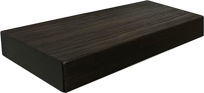 Joel's Antiques 18 Inch Wooden Floating Shelves for Wall - 18x8x2 in - Made of Natural Wood - Short Heavy Duty Rustic Wall Shelves for Bedroom - Perfect for Living Room, Kitchen - Mocha