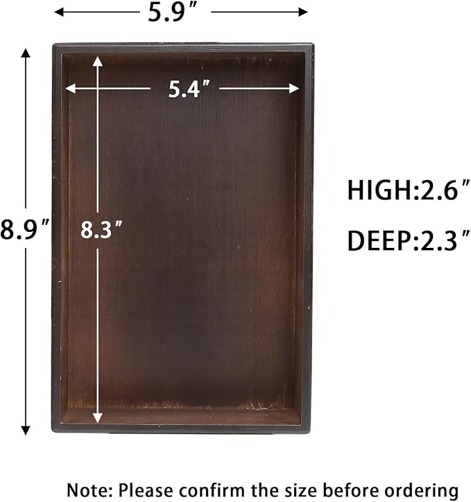 Bamboo Drawer Organizer - Kitchen Utensil Organizer Silverware Tray Cutlery Holder，Office Desk Supplies and Accessories,8.9 * 5.9 * 2.6,Nut-brown