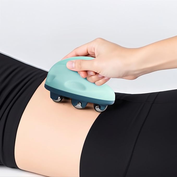 Lymphatic Massage Roller for Cellulite Remover Body Sculpting - Handheld Cellulite Massage Tool for Body Bloat Blood Circulation Lymphatic Drainage Green