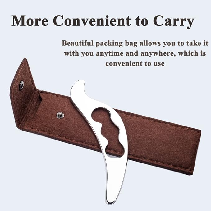 Feelfree Stainless Steel Guasha Scraping Massage Tool for Soft Tissue, Physical Therapy Stuff Used for Back, Legs, Arms, Neck, Shoulder (Bird Shape)