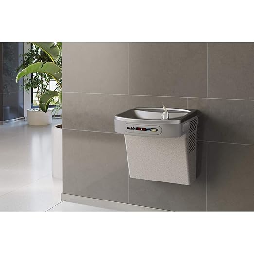 Elkay Cooler Wall Mount ADA Hands-Free Filtered, 8 GPH Light Gray Granite