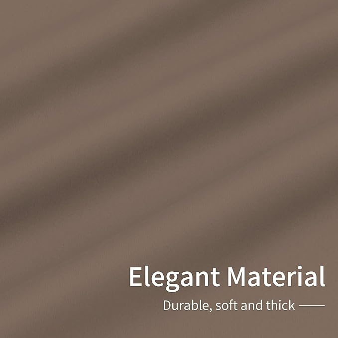 Easy-Going Blackout Curtains for Bedroom, Solid Thermal Insulated Grommet and Noise Reduction Window Drapes, Room Darkening Curtains for Living Room, 2 Panels(42x84 in, Camel)