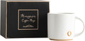 COLLECTIVE HOME - Monogram Ceramic Mugs, 15 oz Golden Initial Coffee Cups, Elegant Alphabet Tea Mugs, Elegant Personalized Mug with Gift Box, Luxurious Cups for Office and Home (o)