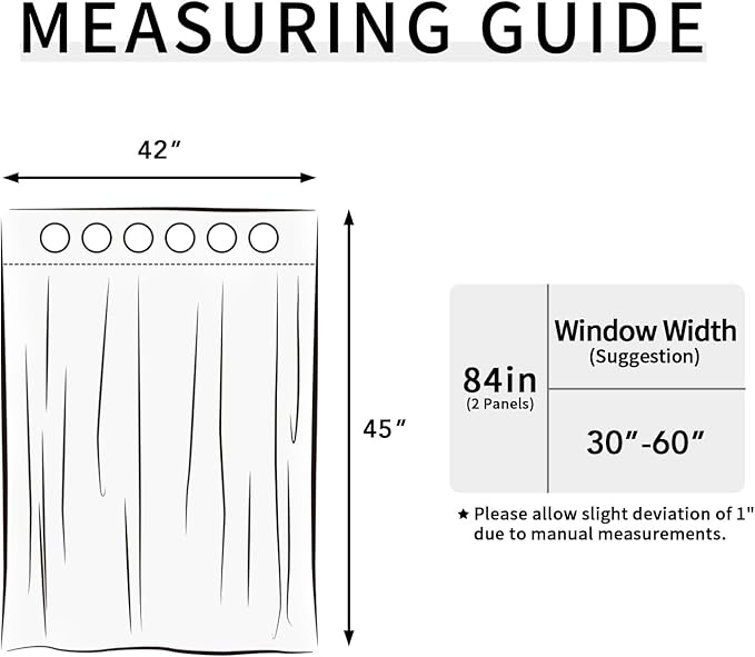Easy-Going Blackout Curtains for Bedroom, Solid Thermal Insulated Grommet and Noise Reduction Window Drapes, Room Darkening Curtains for Living Room, 2 Panels (42x45 in, Greyish White)
