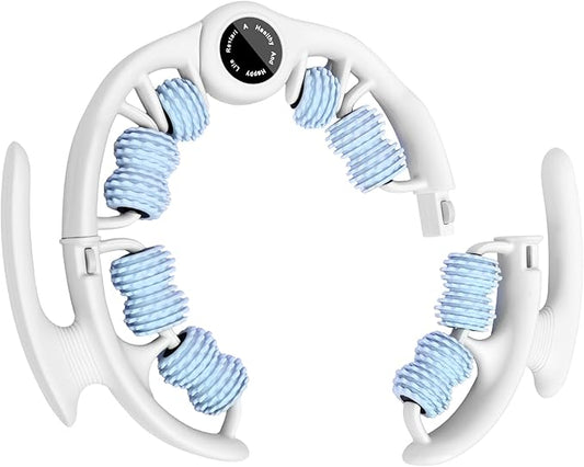 Cellulite Massage Roller for Legs, Anti Cellulite Massage Tool with Detachable, Fats Remover for Legs, Thighs, Butt, Fascia Massage Tool for Lymphatic Drainage & Deep Tissue Pain Relief (Blue)