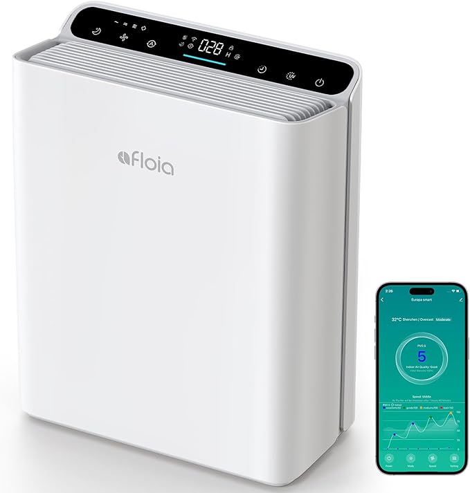 Air Purifier for Home Bedroom Large Room Up to 2000Ft²,Smart APP&Voice Control with Air Quality Sensor, Washable Pre Filter Cleaner for Pet Pollen Allergy Odor Dust Mold Smoke, Compatible with Alexa