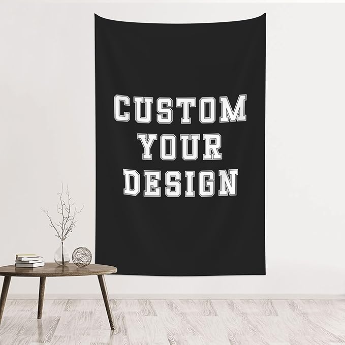 Custom Tapestry For Wall Bedroom Custom Backdrop Personalized Image Text Photo Customized Funny Tapestry Banners And Signs Vertical Model Tapestrys