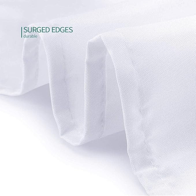 Surmente 120 inch Round tablecloths -10 Pack White Round Table Cloths, Polyester Fabric Table Covers for Weddings, Banquets, or Restaurants