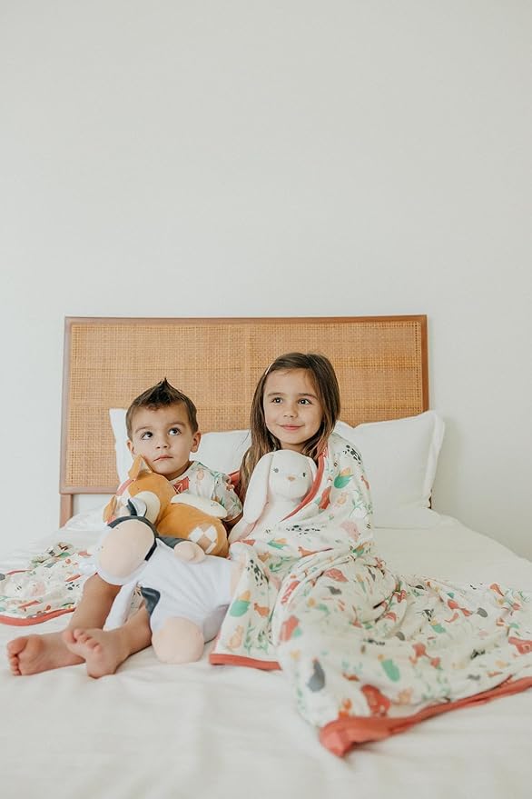 Copper Pearl Jumbo 3-Layer Baby Blanket: Soft Baby Quilts for Boys and Girls | Breathable, Cozy, Toddler Blanket | Baby Quilt for Newborns | 46x46 Premium Polyester/Rayon | Farmstead