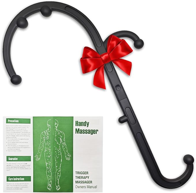 Deep Tissue Massage Cane - Handheld Back & Neck Massager for Muscle Pain Relief, Trigger Point Therapy, Shoulder Knot Remover - Muscle Relaxation Tool for Home Office Travel - Self Massage Stick