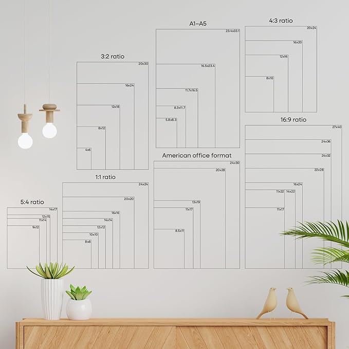 Homeforia 12x18 Picture Frame Gold, High End Metal 12x18 Poster Frames with Mat 8.5x11 Photo, 12 x 18 Gold Frame Matted to 8.5 by 11 Print, 18x12 Thin Hanging Frame, Tempered Glass, Wall Kit, Set of 1