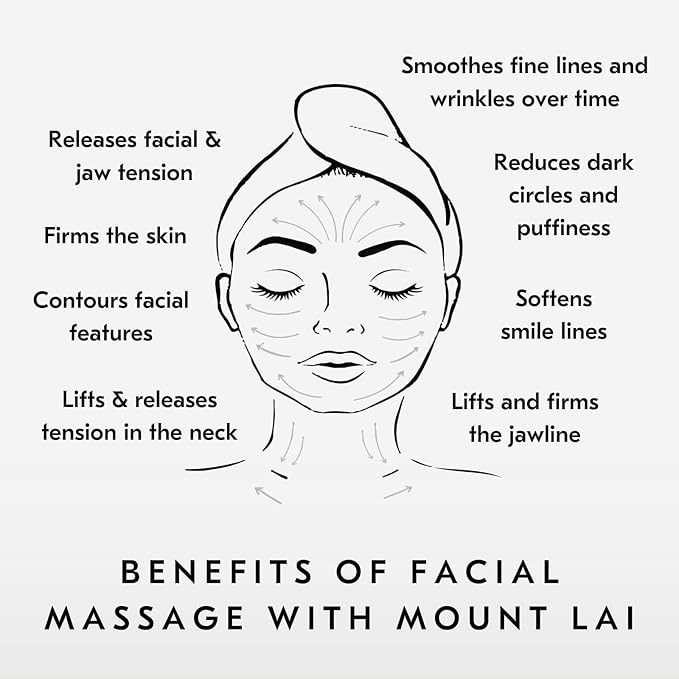 Mount Lai Obsidian Gua Sha Facial Tools, Black Obsidian Gua Sha Facial Tools Set and Roller, Guasha Tool for Face to Relieve Muscle Tension and Reduce Puffiness, Anti Aging Skin Care Sets for Women