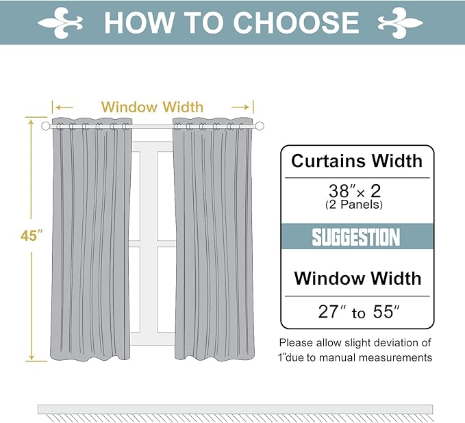 ChrisDowa Grommet Blackout Curtains for Bedroom and Living Room - 2 Panels Set Thermal Insulated Room Darkening Curtains (Brown, 38W x 45L)