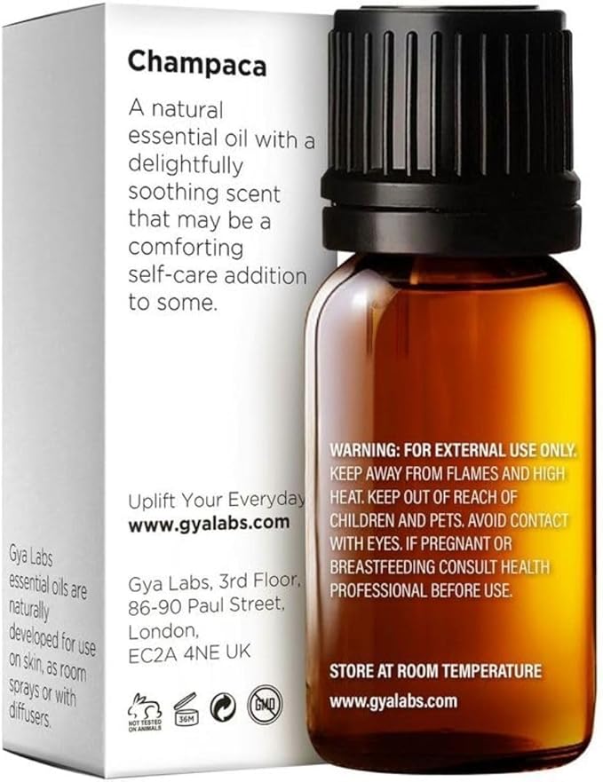 Gya Labs Champaca Essential Oil for Diffuser - 0.34 Fl Oz - 100% Pure Natural Champaca Oil for Skin, Hair, DIY Aroma Candle Making Scent