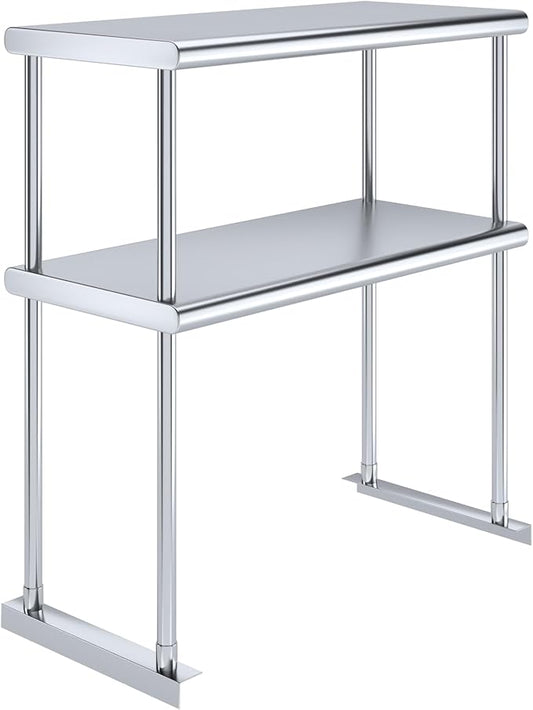 AmGood Double OverShelf Stainless Steel NSF - Many (30" Long x 14" Deep)