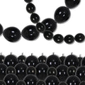 Black Linking Balloons, 120PCS Linked Balloon with Tail for Balloon Wall Arch and Chains, Quick Linkable Balloons for Wedding Birthday Baby Shower Engagement Graduation Party Decorations (6+10inch)