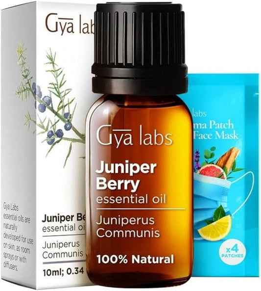 Gya Labs Juniper Berry Essential Oil for Diffuser - 0.34 Fl Oz - 100% Pure Natural Juniper Essential Oil for Skin & Candle Making Scent