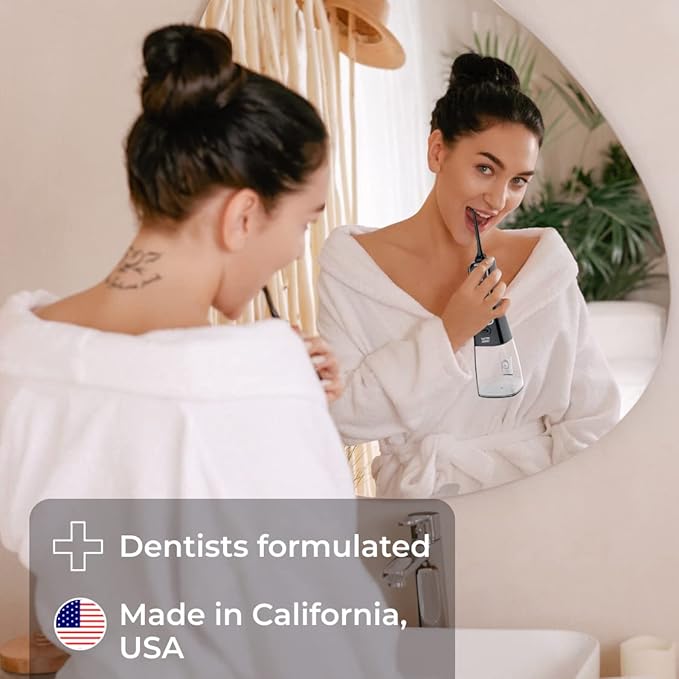 Concentrated Water flosser Rinse & Mouthwash | Add to Oral irrigator | Mint Flavor | When dilluted 186 fl.oz | Alcohol and Fluoride Free. Made in USA | Pack of 1 = 16.9 fl.oz WATER DENT