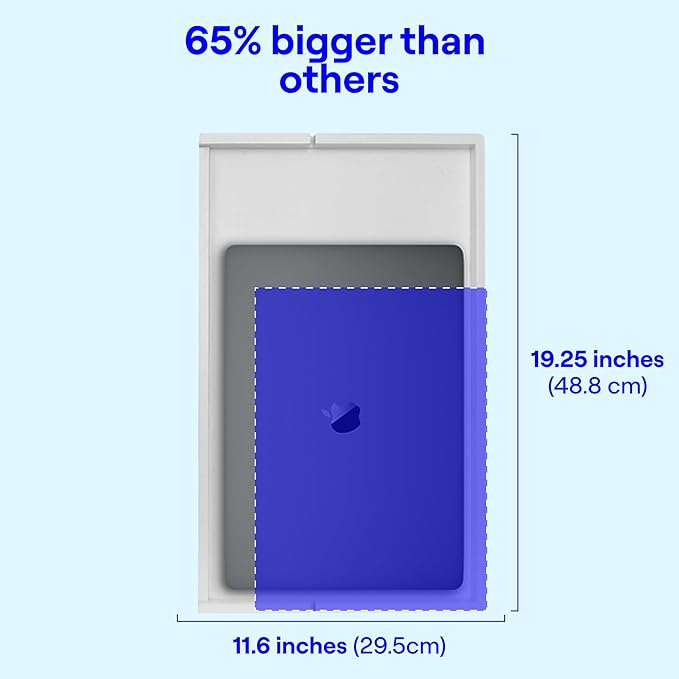 BedShelfie Bedside Shelf for Bunk Bed & Top Bunk, College Dorm Room & Loft Nightstand, Floating Bed Side Table Tray Storage - Plus Grey Wood