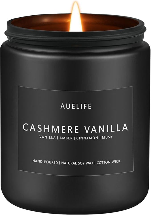 Cashmere Vanilla Candle | Scented Candles for Home, Aromatherapy Candle - Soy Candles for Home Scented, Candle Gift for Women Men, Home Fragrance Decoration -7oz