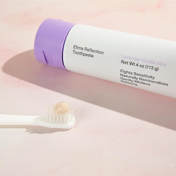 Elims Nano Hydroxyapatite Toothpaste – Fluoride-Free, Xylitol Remineralizing, Whitening Toothpaste for Sensitive Teeth, SLS-Free, Lavender Vanilla Mint Favlor for Adults & Kids, 4oz