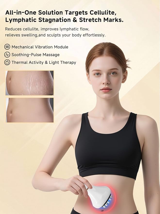 Body Sculpting Machine, Lymphatic Drainage Massager & Anti Cellulite Massage Tool, Helps Reduce Stretch Marks & Cellulite, Pain Relief Devices for Sciatica Nerve, Legs, Arms, Hip, Muscle & Lower Back