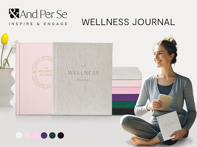 And Per Se Wellness Journal, Undated Daily Wellness Planner to Practice Positive Thinking, Mindfulness & Reflection, 91 Days Self-Care Journal For Women & Men (Purple)