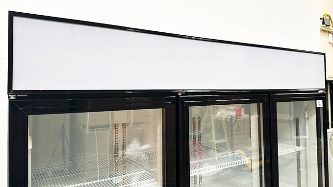 Commercial 3-Door Display Refrigerator, 49.8 cu.ft, LED Lighting, Dynamic Cooling, ETL Listed, Black GDC-42