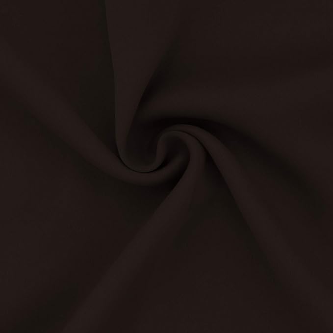 Easy-Going Blackout Curtains for Bedroom, Solid Thermal Insulated Grommet and Noise Reduction Window Drapes, Room Darkening Curtains for Living Room, 2 Panels (52x63 in,Dark Brown)