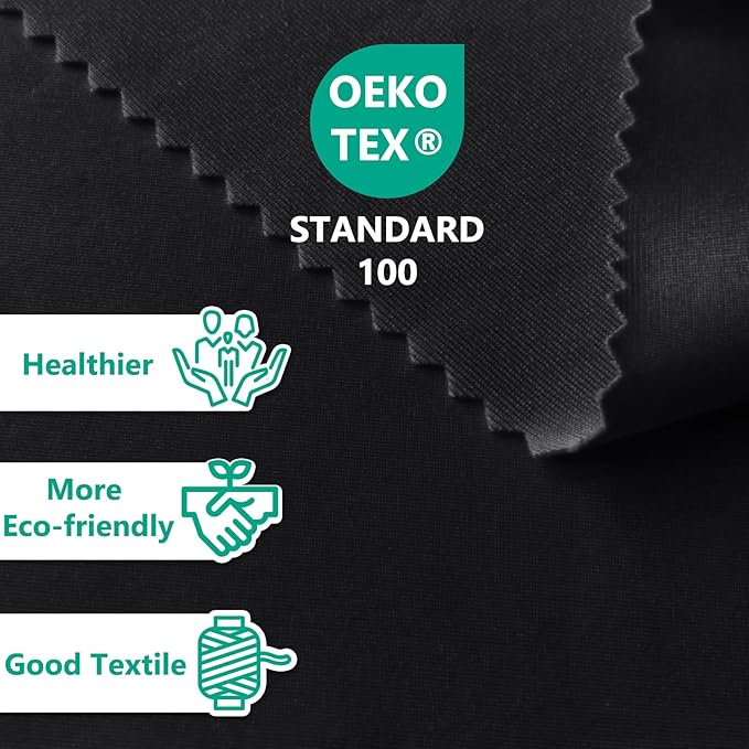 ABCCANOPY 4 Pack 8 FT Black Spandex Table Cover Stretch Fitted Wrinkle Resistant Tablecloth Reuse for Rectangular Folding Table Patry Event Wedding Banquet Protector