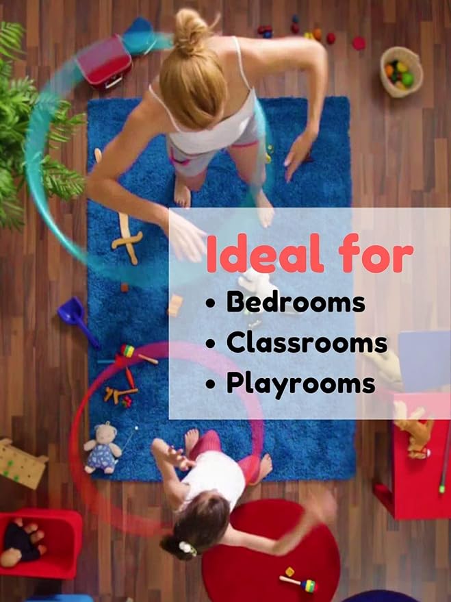 KOECKRITZ Soft and Colorful Kids Classroom Area Rugs (Passes Flammability Pill Test) Many Sizes and Bright Colors to Select from (7' Round, Froggy)