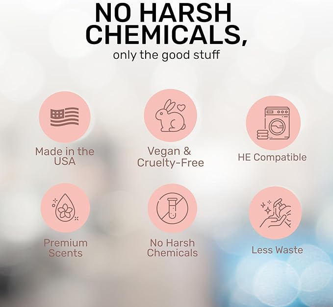 FREY Concentrated Liquid Laundry Detergent | Formulated for Sensitive Skin & HE Washers | Removes Stains Effectively | 50 Loads per Bottle (2-pack Jasmine Meadow)