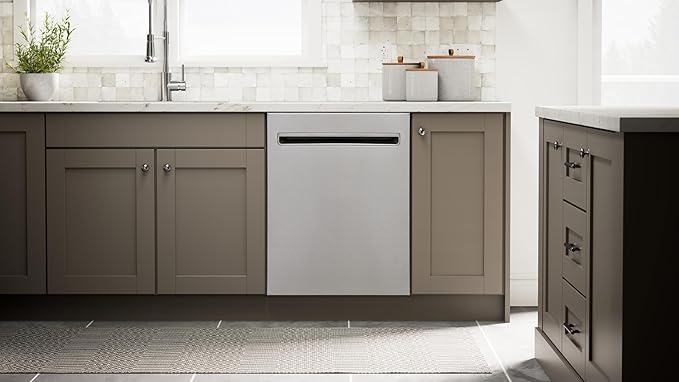Kenmore 24" Built-In Dishwasher - UltraWash Plus, SmartWash, Accela Wash, Sanitize Rinse, TurboDry, and Removable Third Rack - 15 Place Settings - 49 DBA - ENERGY STAR Certified - Stainless Steel