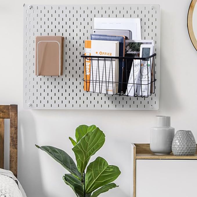 dedoot Magnetic Holder Locker 11"x 3.9"x 5.9" Strong Magnetic Black Mesh Holder Magnetic Basket Organizer Shelf Rack for Whiteboard,Fridge, Sponge, Recipe, Beverage,Refrigerator,Office File Foil