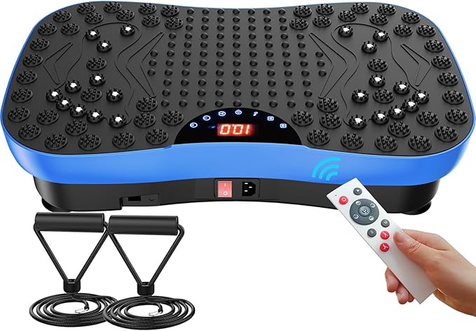 AXV Vibration Plate Exercise Machine Whole Body Workout Portable Mini Vibrate Fitness Platform Lymphatic Drainage Machine for Weight Loss Shaping Toning Wellness Home Gyms Workout (Mini)