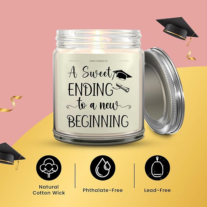 1OAK Vanilla Scented Candles Gifts for Women - Graduation Candle - 2025 Graduation Gifts for Her, Him - College, High School Senior 2025