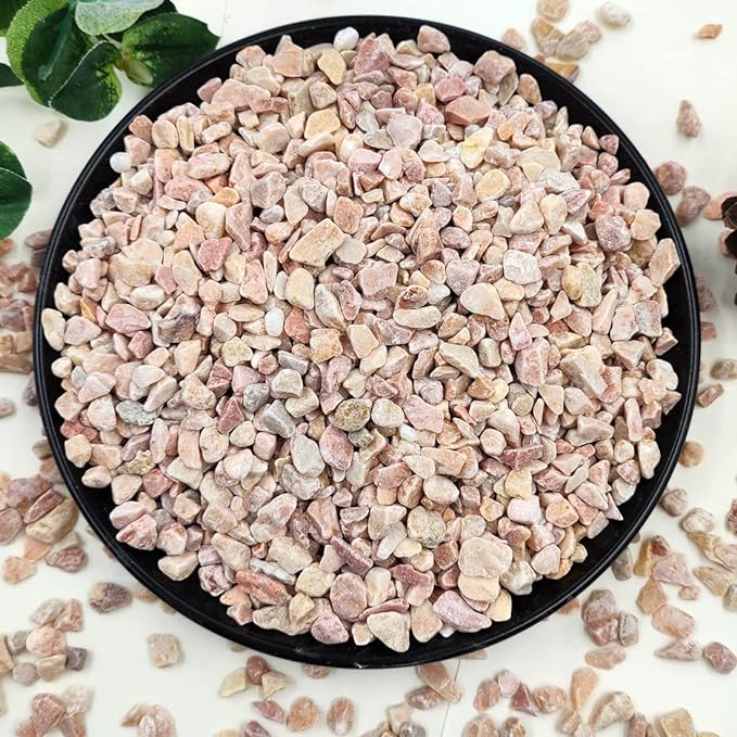 5LB Succulent and Cactus Gravel Pebbles, 1/5 Inch Natural Decorative Polished Stones, River Rocks for Plants, Vases, Aquariums, Terrarium and Outdoor Gardening,Peach