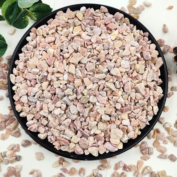 2LB Succulent and Cactus Gravel Pebbles, 1/5 Inch Natural Decorative Polished Stones, River Rocks for Plants, Vases, Aquariums, Terrarium and Outdoor Gardening,Peach