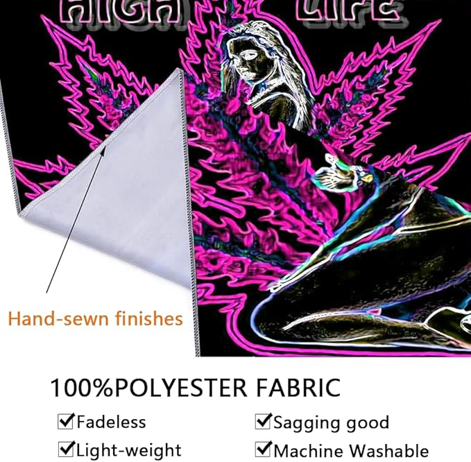 ADDWel Blacklight Tapestry for Bedroom, Tapestry Glow In The Dark, UV Reactive Black Light Posters Wall Hanging for Bedroom Dorm Living Room Backdrop Decor