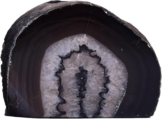 AMOYSTONE Large Raw Agate Altar Stand 2-2.5lb | Ritual Centerpiece Spiritual Meditation Base | Witchcraft Ceremonial Holder | Brazilian Agate | Heavy Duty Natural Stone | Collector's Gift