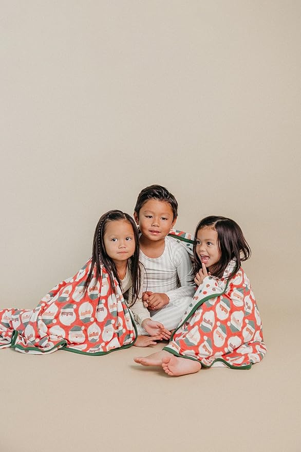 Copper Pearl Jumbo Premium Knit 3 Layer Stretchy Throw Blanket 'Claus'