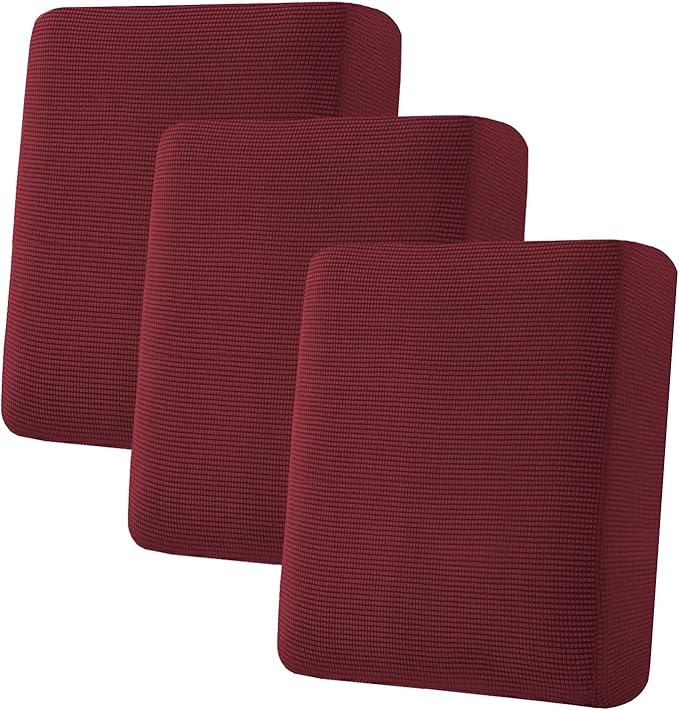 H.VERSAILTEX Super Stretch Stylish Cushions Covers/Furniture Cover Spandex Jacquard Small Checked Pattern Super Soft Slipcover Washable Individual