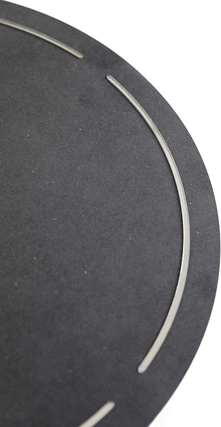 Stephanie Imports Modern Minimalist Dark Concrete Gray Silent Wall Clock (Silver)