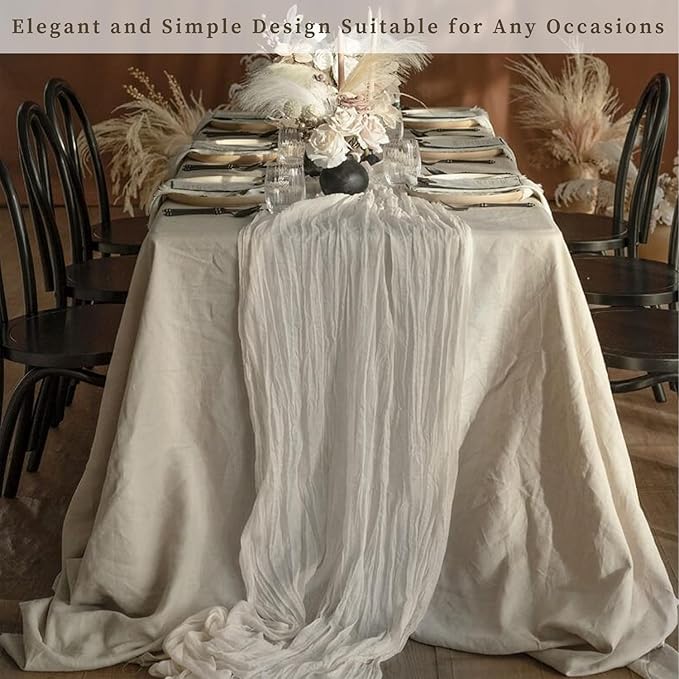 20 Pack Rose Brown Cheesecloth Table Runner 10FT Rustic Gauze Fabric Cheese Cloth Table Runner for Wedding Bridal Baby Shower Table Decor Boho Sheer Birthday Party Table Decorations 20 x 120 Inch Long