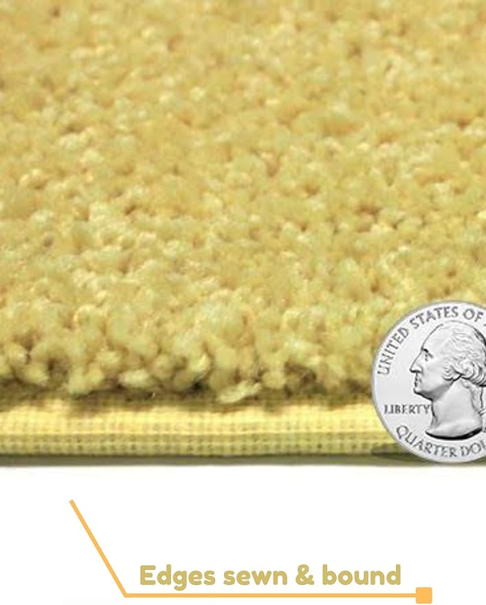 KOECKRITZ Soft and Colorful Kids Classroom Area Rugs (Passes Flammability Pill Test) Many Sizes and Bright Colors to Select from (12' x 15', Lemon)